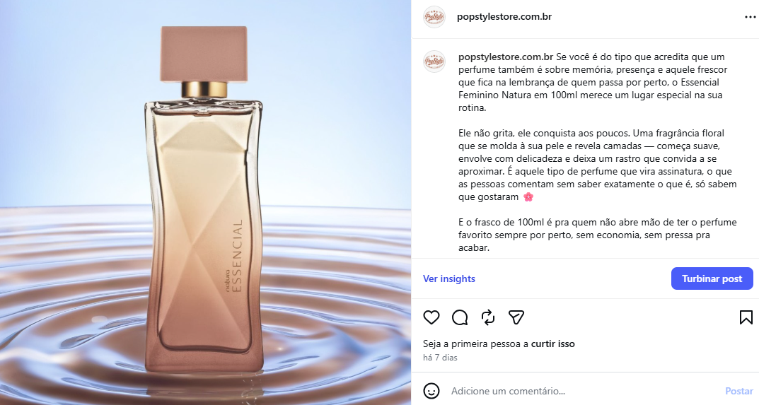 Post gerado pelo CopyFlow — perfume Essencial Natura